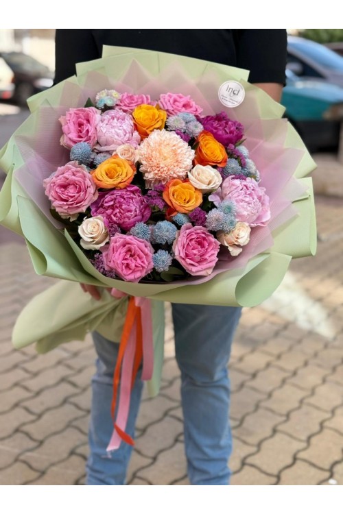 Çok Renkli Gül Buketi